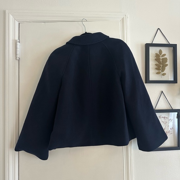 J. Crew Navy Pea Coat with Gold Buttons - Picture 2 of 4